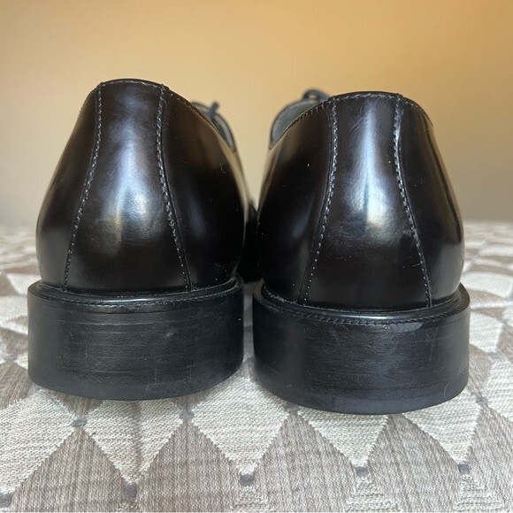 Florsheim Black Leather Cap Toe Lace Up Oxford Shoes Men 11 D Dress Work Classic - Picture 9 of 15